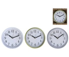 Sieninis laikrodis 20 cm, 3 rūšių, 20,0 x 20,0 x 3,5 cm, DECORLIFE