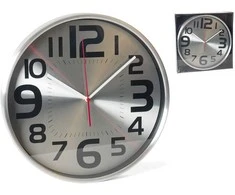 Decorlife zegar ścienny Abel 29 cm aliuminio sidabrinė/juoda
