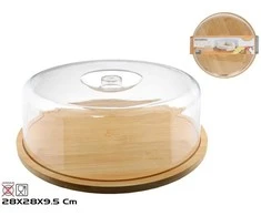 Sūrio dubuo, 28 cm, bambukas, 9,5 x 28 x 28 cm, KITCHEN&amp;GO