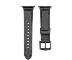 Araree Connect Hibrīda Ādas-Silikona Pulksteņa Siksna 38/40/41mm (M/L 132mm) Melna
