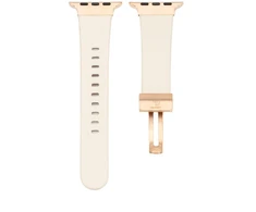 Riduria Siksniņa Connect laikrodžio dirželiai 38/40/41 mm, odiniai, vienos kilpos sagties, Baltas
