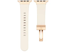 Riduria Siksniņa Connect laikrodžio dirželiai 38/40/41 mm, odiniai, vienos kilpos sagties, Baltas