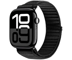 DUXDUCIS Dirželis Dux Ducis Apple Watch 38/40/41/42MM YE Nylon Braided Loop Wrist Strap Juodas