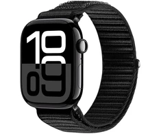 DUXDUCIS Dirželis Dux Ducis Apple Watch 42/44/45/46/49MM YE Nylon Braided Loop Wrist Strap Juodas