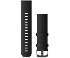 Garmin Greitai atsegamas dirželis (22 mm), juoda oda su šlifuoto skalūno spalvos detalėmis