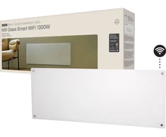 Šildytuvas Mill GL1300WIFI4 | Glass Smart WiFi | 1300 W | Tinka 15-19 m² patalpoms | IPX4 | Wifi+App valdymas | Baltas