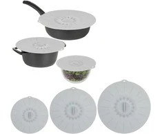 Asi Collection Silicone lid set of 3 Ø20/26/30cm pilkas