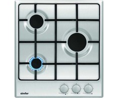 Mikrobangų krosnelė Simfer | Hob | H4.300.VGRIM | Gas | Number of burners/cooking zones 3 | Rotary knobs | Nerūdijantis plienas