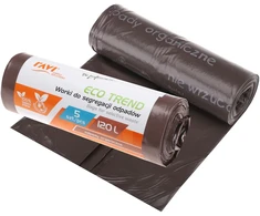 Simple Solution ECO TREND šiukšlių maišai, 120 l, 5 vnt., rudi (organinėms atliekoms), 19.5 x 6.5 x 6.5, 00741, Simp
