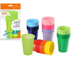 Simple Solution RAINBOW vienkartiniai puodeliai šaltiems gėrimams, 200 ml, 6 vnt., 14 x 6.5 x 24, 31350, Simple Solu