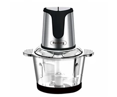 Smulkintuvas „Rosberg“ 4 ašmenų, R51111D, 400 W, 2 l, 2 greičiai, juodas su nerūdijančiu plienu