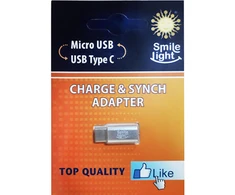 Smile Light USB adapteris Smile SLA-MTC-MB USB-C - MicroUSB Baltas (SLA-MTC-MB MicroUSB)