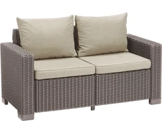 Keter Garden sofa California 2 Seater Sofa beige
