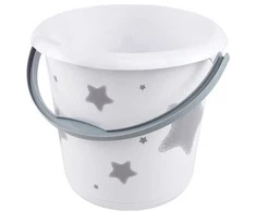 keeeper Deco-Putzeimer ilvie"stars" rund 10 Liter baltas mit Aufdruck Material PP