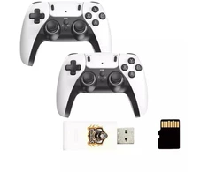 GameBox HY01 64bit Retro 20K Spēļu 4K USB stika konsola preikš Android ierīcēm x2 bezvadu kontrolieri Balta