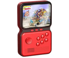 Plaion GameBox M3 16bit Pārnēsājamā Retro Spēļu konsole ar 900 spēlēm 3'' HD LCD / TV RCA kabelis Sarkans
