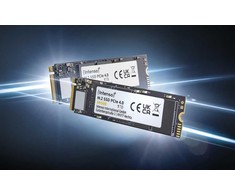 SSDINTENSOMI500500GBM.2NVMe3D NANDWrite speed 4000 MBytes/secRead speed 5300 MBytes/sec4mmTBW 300 TBMTBF 1500000 hours3836450