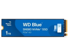 SSD WESTERN DIGITAL 600xTBW rating Skaitymo greitis 4150 MB/s Rašymo greitis 4150 MB/s NVMe Yes PCI Express 4.0 M.2 1000 GB Mėlyna SN580 WDS100T3B1E-00CHF0