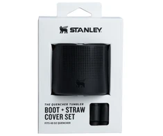 Stanley 2 apsauginių dangtelių ir šiaudelių rinkinys termoso puodeliams 1,18 l „The Quencher Boot“ + šiaudelio formos antgalis, juodas