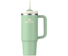 Stanley Termospuodelis su šiaudeliu „The Quencher H2.O FlowState Tumbler 0,89 l“ pistacijų spalvos