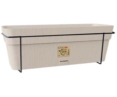 Stefanplast balkono komplektas su automatine laistymo sistema ir metaline atrama 50x18x17cm baltas