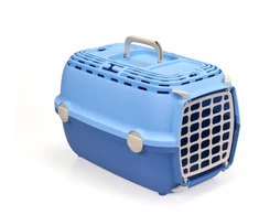 Stefanplast Transportesanas buris Horizon 1 ar plastmasas durvim 48x32x30cm gaisi mėlynas/mėlynas