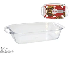 Stiklinė kepimo forma 35x20x7 cm 2,7 l, MARINEX. Pagaminta Brazilijoje