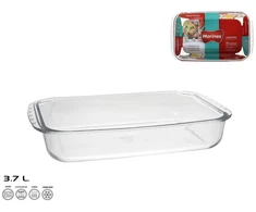 Stiklinė kepimo forma 36x22x7 cm 3,7 l, MARINEX. Pagaminta Brazilijoje