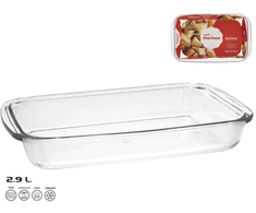 Stiklinė kepimo forma 39,5x24x5 cm 2,9 l, MARINEX. Pagaminta Brazilijoje