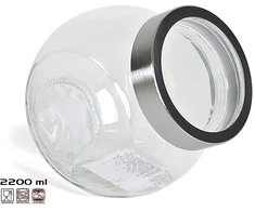 Stiklinis laikymo indas 2200 ml, 17x13x18 cm, KITCHEN&amp;GO
