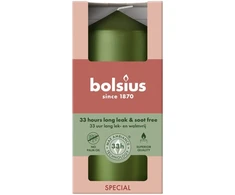 Bolsius žvakės cilindras Ø120x58mm metalinis žalias