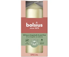 Bolsius Candle cylinder Ø120x58mm sidabrinis