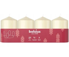 Bolsius Cylinder Candles 4pcs 60x40mm Kreminis