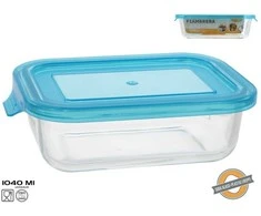 Stačiakampė stiklinė pietų dėžutė 1040 ml, 6 x 22 x 15,5 cm, KITCHEN&amp;GO
