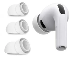 Ausinės „Tech-Protect“ ausinių antgaliai, skirti „AirPods Pro 3“, S / M / L dydžių, 3 vnt. pakuotėje - baltas