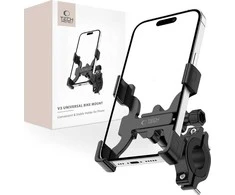 Tech-Protect V3 telefono laikiklis dviračiui on the handlebar – juodos spalvos