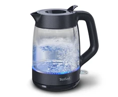 TEFAL Virdulys | KO2G08E0 | 2000 W | Electric | 1.7 L | Heat-resistant glass | 360° rotational base | Juodas/Transparent