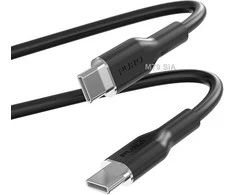 PURO ICON Soft Cable - Kabelis USB-C do USB-C 1,5 m Juodas
