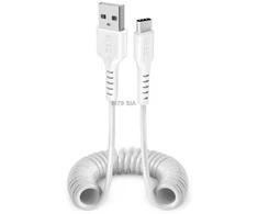 USB kabelis SBS Mobile USB-A - USB-C 1 m Baltas (TECABLETYPCS1W)