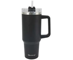 Puodelis Termospuodelis su šiaudeliu, juodas, 1100 ml, nerūdijančio plieno, Klausberg, kb-7942