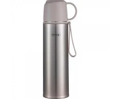 Termosas Rosberg 55R52010FG, nerūdijantis plienas, 0.5 L, pilkas. Talpa: 0.5 L