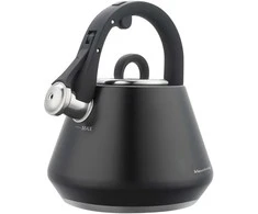 Virdulys, Plieninis virdulys su švilpuku, 2,5 l, matinės juodos spalvos, Klausberg kb-7948