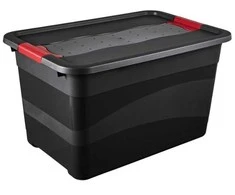 keeeper Aufbewahrungsbox"Box Solido" 52 Liter graphite/raudona mit Deckel Deckel