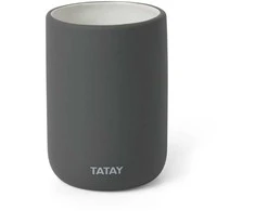 Dantų šepetėlis Tatay Sourcing Dantų šepetėlio laikiklis, minkštas, keraminis, antracito pilkos spalvos, 8411801239582