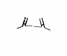 TunaBone Side table hinges set for Kamado 21/22/23/24inch 1set:2pcs left hinge+2pcs right hinge