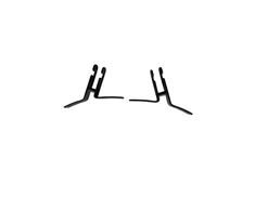 TunaBone Side table hinges set for Kamado 21/22/23/24inch 1set:2pcs left hinge+2pcs right hinge
