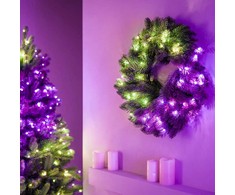 Lubinis šviestuvas Kalėdų Dekoracija - Twinkly Išankstinio Apšvietimo Venecija - 50 RGB LED, Regal 24" Žalias Laidas, Tipas C
