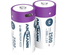 Ansmann ANSMANN 1313-0004 Li-Ion rechargeable batteries Baby C type 2500 (min. 2300 mAh) 2-pack box