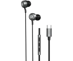 Vadu austiņas Evelatus Crystal Clear Audio ausinės with Type-C su mikrofonu Juodas