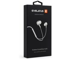 Vadu austiņas Evelatus Crystal Clear Audio ausinės with 3.5 mm jack su mikrofonu Baltas
